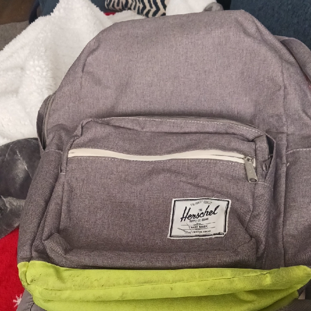 Herschel Gray and Green Backpack